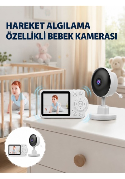 Yakınlaştırma Özellikli Gece Görüşlü Bebek İzleme Kamerası Yeni Nesil - Lisinya