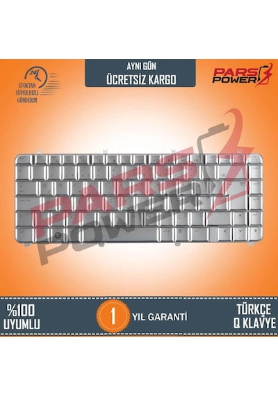 HP Uyumlu 480669-141, 488590-141, 502622-141 Notebook Klavye (Gümüş Tr)
