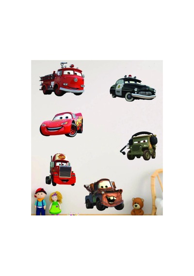 Şimşek Mc Sticker Seti Arabalar Sticker Çocuk Odası Etiketi