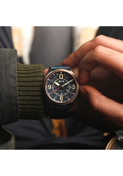 Avı-8 Spitfire Smith Av-4090-05 Otomatik Erkek Kol Saati Gri
