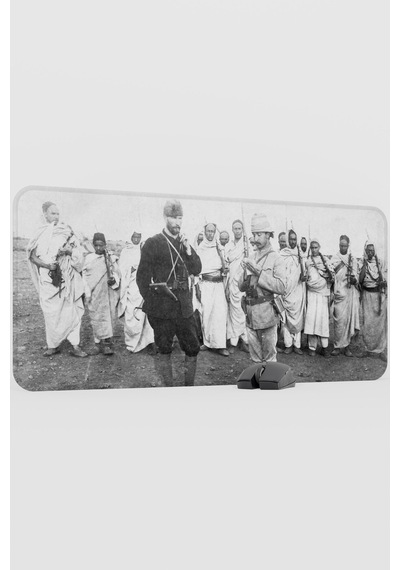 Mustafa Kemal Atatürk V4 90x40 Xxl Gaming Kauçuk Kaymaz Taban Mouse Pad Fare Altlığı