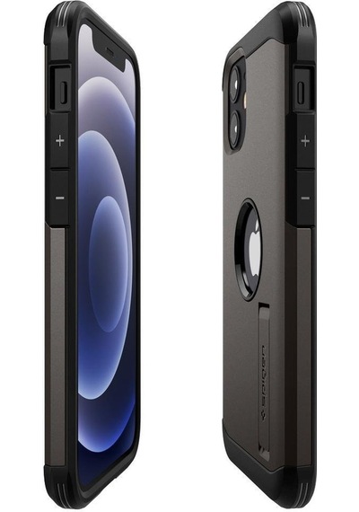 Spigen Apple Uyumlu iPhone 12 Mini İle Kılıf Tough Armor Gunmetal