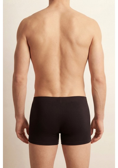 Auw Erkek Kıvırma Bel Pamuklu Modal Basic Boxer 3'lü - Softfit Siyah