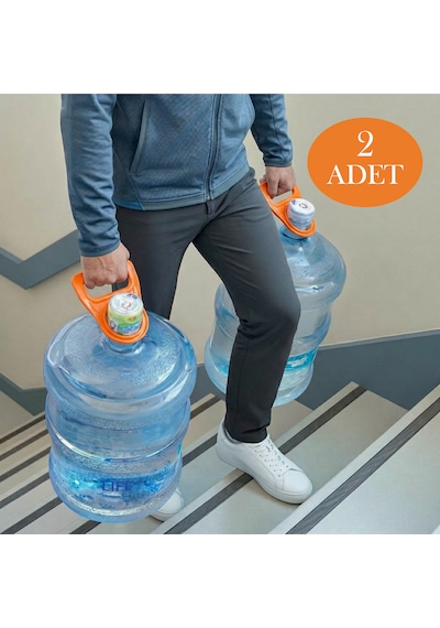 2 Adet Damacana Taşıyıcı - Damacana Tutacağı Damacana Taşıma Aparatı Turuncu