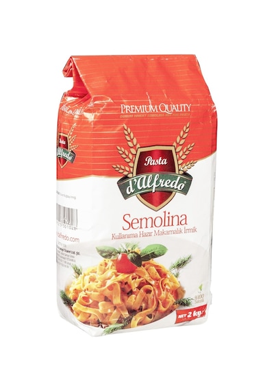D'alfredo Semolina Unu 2kg - Makarnalık İrmik, Durum Buğdayı 2'li Ekonomik Paket - 2 Adet Tarı