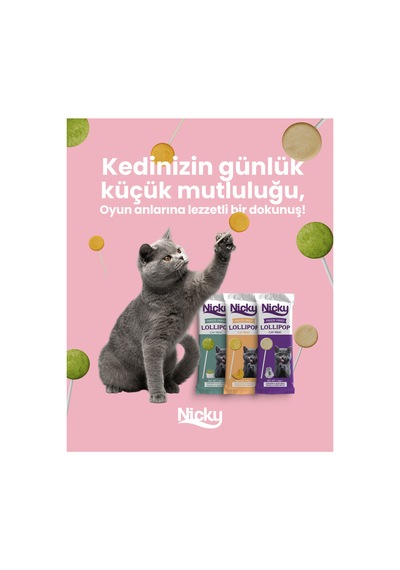 Lolipop 1,4 Gr Tavuk-kedi Çimi 15 Adet +keçi Sütü 15 Adet +balkabaklı 15 Adet - 45 Adet