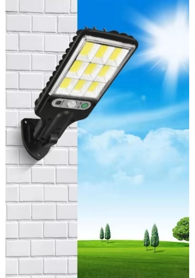 Durukar 3 Farklı Işık Modlu Güneş Enerjisiyle Şarj Olan Dış Mekan Uyumlu Kumandalı Solar Duvar Ledi