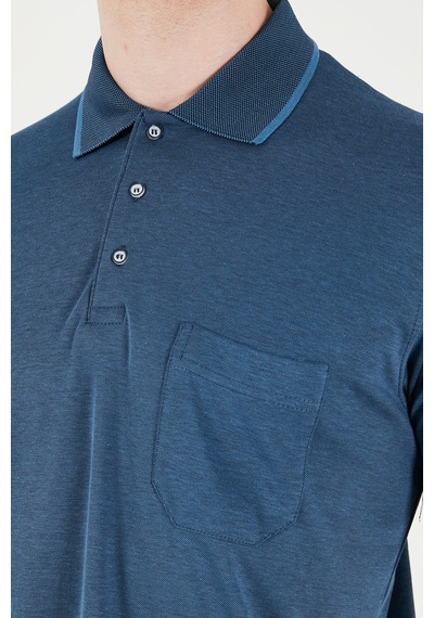 Buratti Pamuklu Regular Fit Göğüs Cepli Düğmeli Polo T Shirt Erkek Polo T Shirt 4565001 İndigo Buratti Pamuklu Regular Fit Göğüs Cepli Düğmeli Polo T Shirt Erkek Polo T Shirt 4565001 İndigo