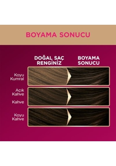 Kahve Tonunda Zengin Yağ Bakımı İle 4-0 Saç Boyası