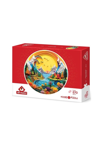Kağıttan Manzara 570 Parça Round Puzzle