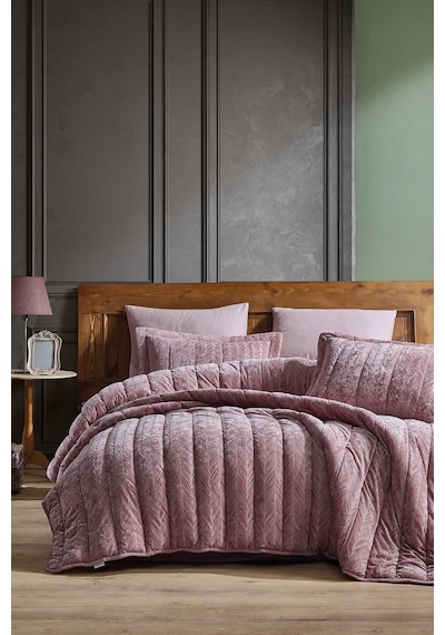 Elart Comfort Yeni Nesil Uykuseti - 6 Parça Velvet Gülkurusu 230 230 x 220-Gülkurusu