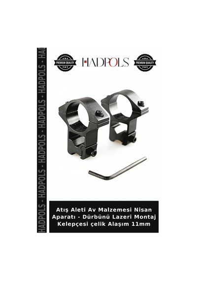 Atış Aleti Av Malzemesi Nisan Aparatı - Dürbünü Lazeri Montaj Kelepçesi Çelik Alaşım 11mm