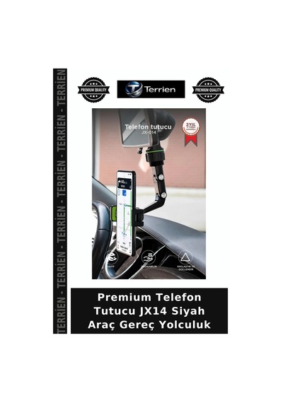 Premium Telefon Tutucu Jx14 Siyah Araç Gereç Yolculuk