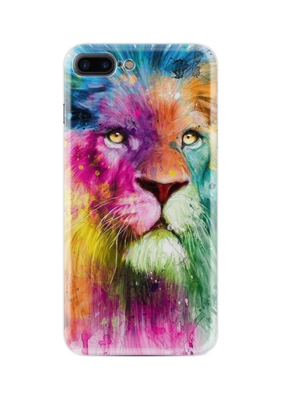 Apple Apple iPhone Uyumlu 7 Plus 8 Plus Kılıf Desenli Silikon Güzel Kılıf Colorfull Leon 2 1388