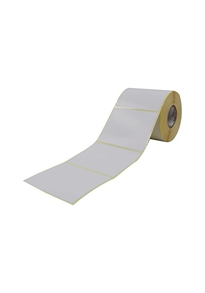 Kuşe Etiket 100mm X 80mm Ruloda 500 Adet 40mm Kuka Çapında Baskısız Barkod Yazıcı Etiketi Diğer