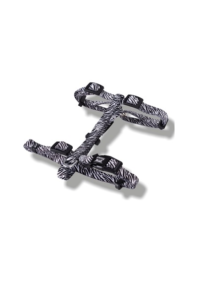 Swissplus Urban Paws Zebra Black Geri Dönüştürülmüş H-tipi Köpek Göğüs Tasması-xs Beyaz - Siyah