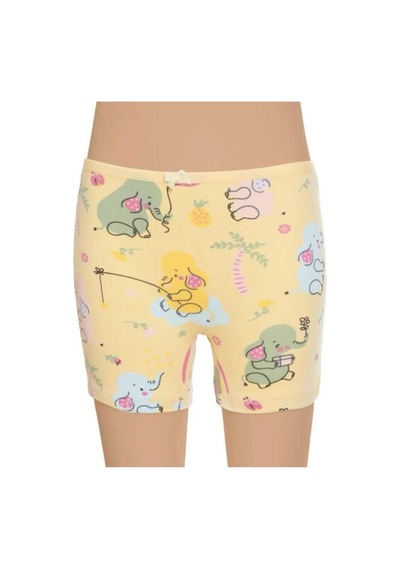 3'lü Kız Çocuk Boxer Desenli Karışık Desen-gümüş 3072 Çok Renkli