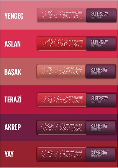 Maybelline New York Super Stay Matte Ink Zodiac Likit Mat Ruj- 15 Lover (Yengeç)