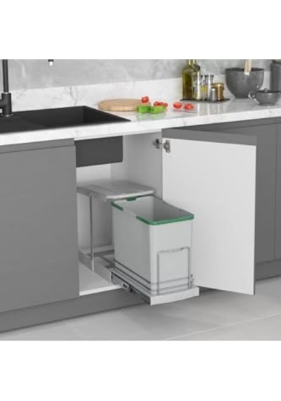 Ayrex Raylı Plastik Gövde Çöp Kovası 24 Lt.-gri Çok Renkli Tek Ebat Zsx S-2571-g