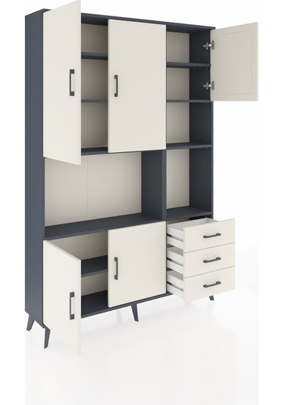 Arges Dolap 9 Raflı 3 Çekmeceli 5 Kapaklı 132x30x195 Antrasit-aytaşı/aytaşı Aytası/aytası Arges Dolap 9 Raflı 3 Çekmeceli 5 Kapaklı 132x30x195 Antrasit-aytaşı/aytaşı Aytası/aytası