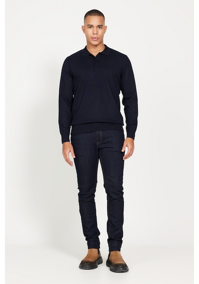 AC&Co / Altınyıldız Classics Erkek Lacı Standart Fit Normal Kesim Polo Yaka Triko Kazak Lacivert AC&Co / Altınyıldız Classics Erkek Lacı Standart Fit Normal Kesim Polo Yaka Triko Kazak Lacivert