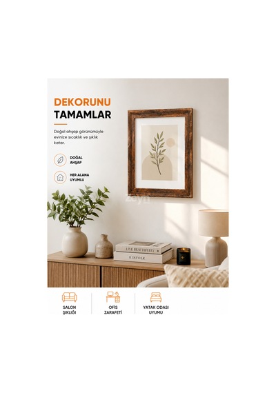 20x25 Cm Ahşap Resim Çerçevesi Fotoğraf, Poster Ve Sertifika Çerçevesi Dikey & Yatay Kullanım