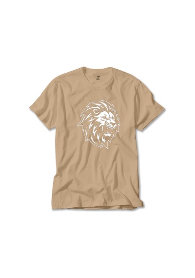 Black And White Lion Sarı Tişört