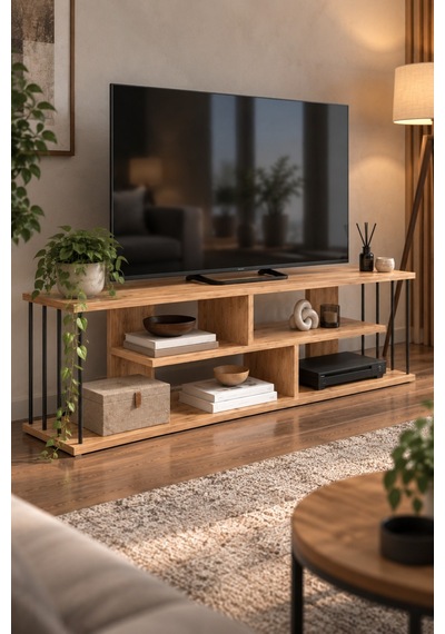 Sulorahome Ceviz Desenli 140 Cm Tv Ünitesi Ve Raf Sistemli Televizyon Sehpası Açık Ceviz Sulorahome Ceviz Desenli 140 Cm Tv Ünitesi Ve Raf Sistemli Televizyon Sehpası Açık Ceviz
