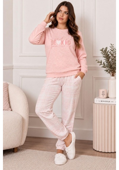 Gd Goldoremi Kadın Premium Büyük Beden Pembe Kışlık Uzun Kollu Pijama Takım Gd Goldoremi Kadın Premium Büyük Beden Pembe Kışlık Uzun Kollu Pijama Takım