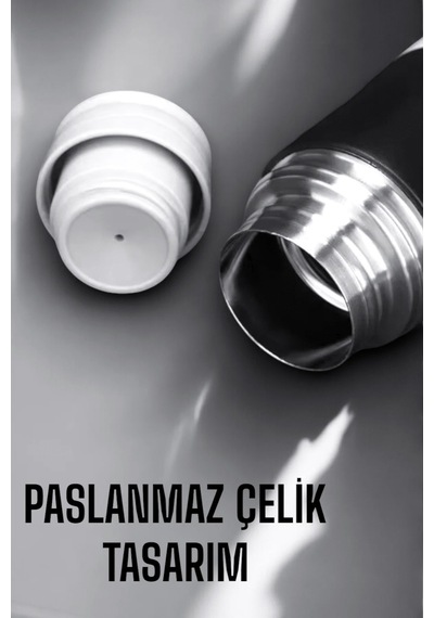 500 Ml Kapasiteli Taşınabilir Basınçlı Termos Seti Günlük Kullanım İçin İdeal Koyu Mavi