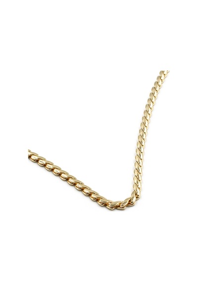 Yatay Ezme Zincir Model Xuping Kararmaz Gold Kadın Kolye - 60 Cm Çok renkli