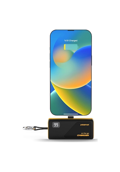 Polosmart Psm131 5000 Mah Powerbank 20w Pd Hızlı Şarj Lightning Soketli Göstergeli Sarı Sarı