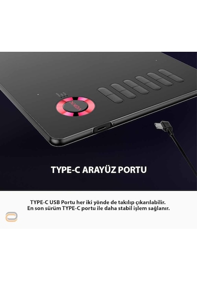Veikk A15 8192 Levels Zoom Uyumlu 5080LPI Grafik Tablet + Kalem