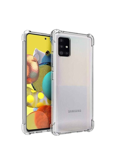Samsung Galaxy Uyumlu A51 Shock Absorbing Darbe Emicili Şeffaf Silikon Kılıf
