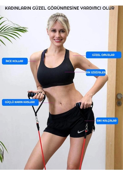 Exeo Pilates Fitness Kondisyon Kardiyo Egzersiz Direnç Lastiği