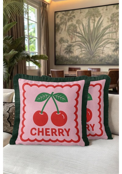 Cherry Temalı Pop Art Retro Saçaklı Yastık Kılıfı-meyve Figürlü Bohem Pembe Püsküllü Kırlent Kılıfı Serin Esinti Halo Cherry Temalı Pop Art Retro Saçaklı Yastık Kılıfı-meyve Figürlü Bohem Pembe Püsküllü Kırlent Kılıfı Serin Esinti Halo