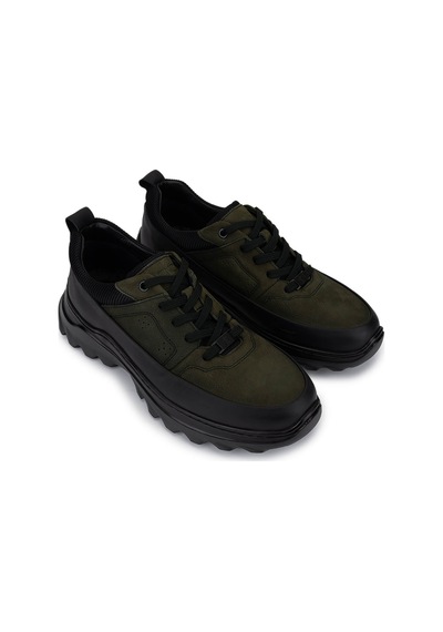 Tamer Tanca Erkek Hakiki Deri Siyah Mat/haki Sneakers & Spor Ayakkabı 298 3256-25283 Erk Ayk Sk25-26 Syh Mat/hakı Dnte Siyah