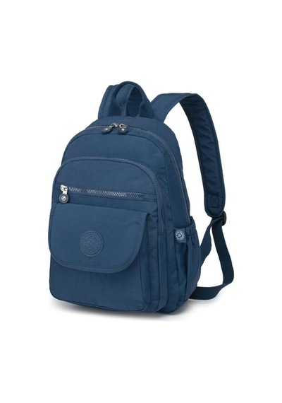 Smart Bags Orta Boy Kadın Sırt Çantası Krinkıl Kumaş -2022-1187 Lacivert