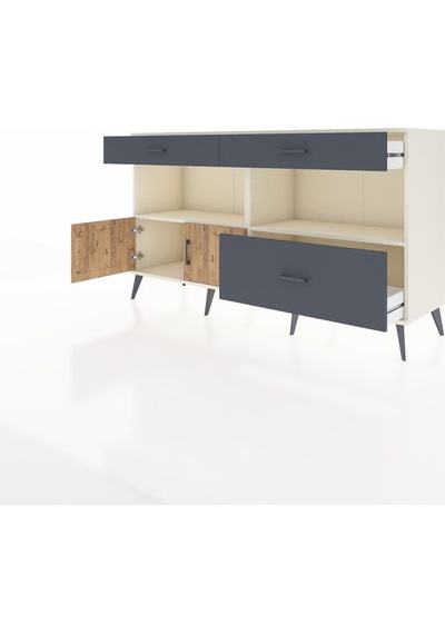 Hyperion Konsol 2 Raflı 3 Çekmeceli 2 Kapaklı 176x44x99 Aytaşı-ça Aytaşı-çam/antrasit Hyperion Konsol 2 Raflı 3 Çekmeceli 2 Kapaklı 176x44x99 Aytaşı-ça Aytaşı-çam/antrasit