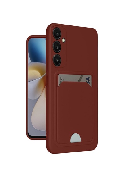 Samsung Galaxy Uyumlu - A16 5g Kılıf Kelvin Kartvizitli Silikon - Bordo