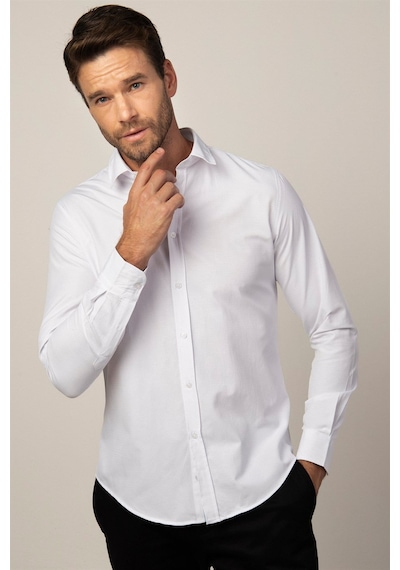 Tudors Slim Fit Uzun Kollu Armürlü Düğme Patı Manşet İçi Biyeli Erkek Beyaz Gömlek-26555 Beyaz Tudors Slim Fit Uzun Kollu Armürlü Düğme Patı Manşet İçi Biyeli Erkek Beyaz Gömlek-26555 Beyaz