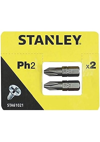 Sta61021/xj Vidalama Uç, Metalik, 2 Adet, Ph2x25mmx2.