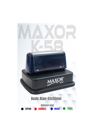 Maxor Kaşe K-58 İsim-ünvan Kaşesi 1 Adet