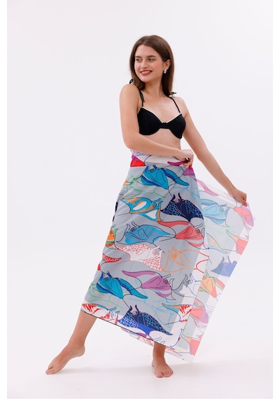 Tarzını Seç Pareo - Okyanus Dansı Model 150x95 Cm Çok Renkli