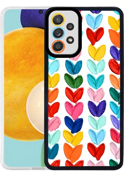 Samsung Uyumlu Galaxy A72 Kılıf Zore M-fit Desenli Kapak Heart No6