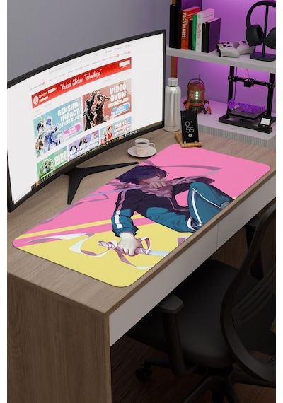 Noragami Kaymaz Dikişli Kauçuk Oyuncu Mousepad V3 - 90x40 Xxl Gaming Mouse Pad Fare Altlığı