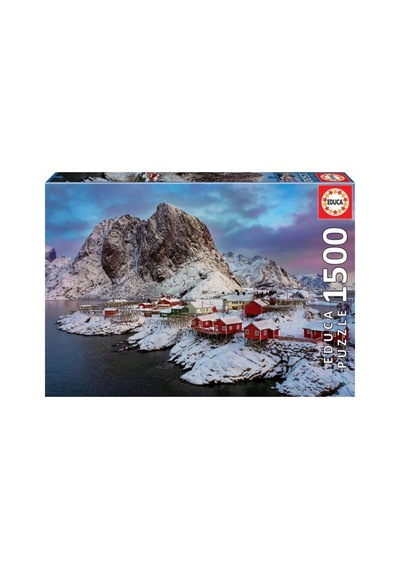 Puzzle 1500 Parça Norveç Lotofen Adası Kış Manzarası 17976