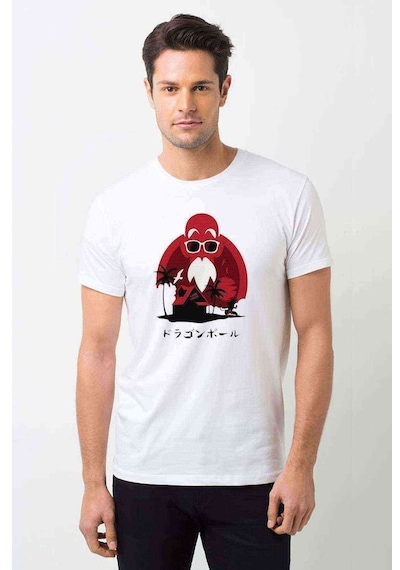 Anime Dragon Ball Baskılı Beyaz Erkek Tshirt (531004398)