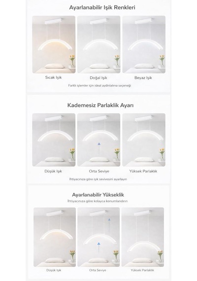 Askılı Led Kirpik Lambası Yarım Ay Lamba Salon Cilt Bakım Lambası Kumandalı 48w