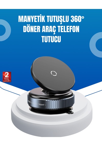Evrensel Manyetik Araç Telefon Tutucu 360 Döner Başlık - Lisinya Diğer